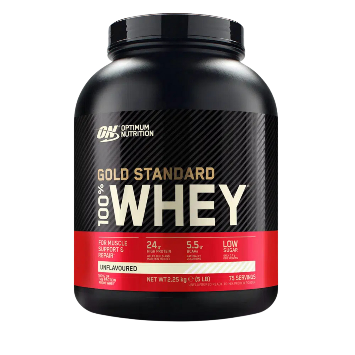 Optimum Nutrition 100% Whey Gold Standard – UNFLAVOURED (2289g)