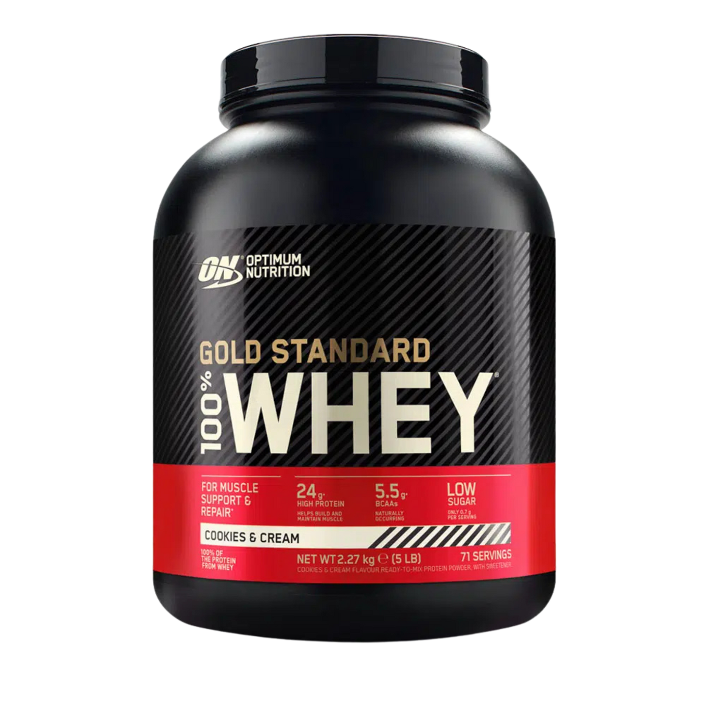 Optimum Nutrition 100% Whey Gold Standard – Cookies & Cream (2.27kg)